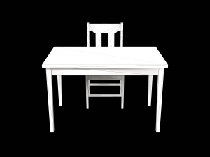 Table and Chair 3D Модель