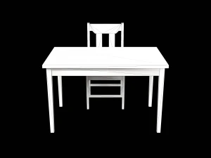 Table and Chair 3D Model