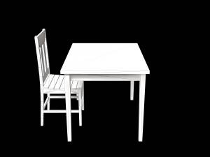 Table and Chair 3D Модель