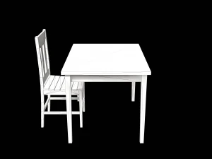 Table and Chair 3D Model