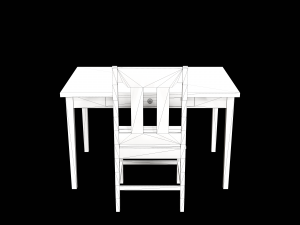 Table and Chair 3D Модель
