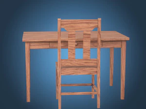 Table and Chair 3D Model