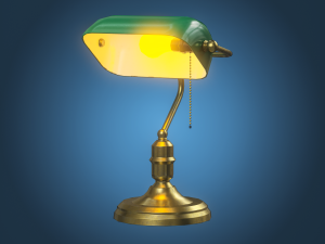 Banker lamp 3D-Modell