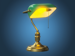 Banker lamp 3D-Modell