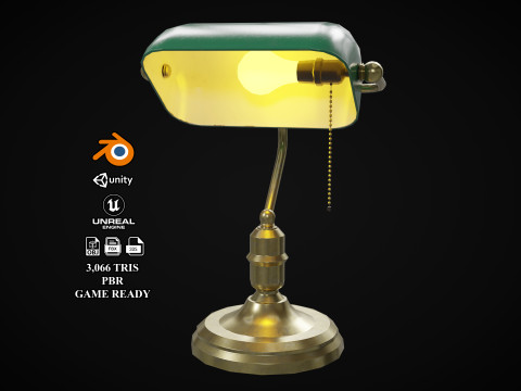 Banker lamp 3D-Modell
