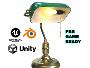 Banker lamp 3D-Modell
