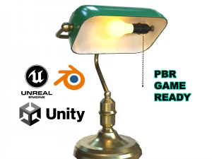 Banker lamp 3D Model