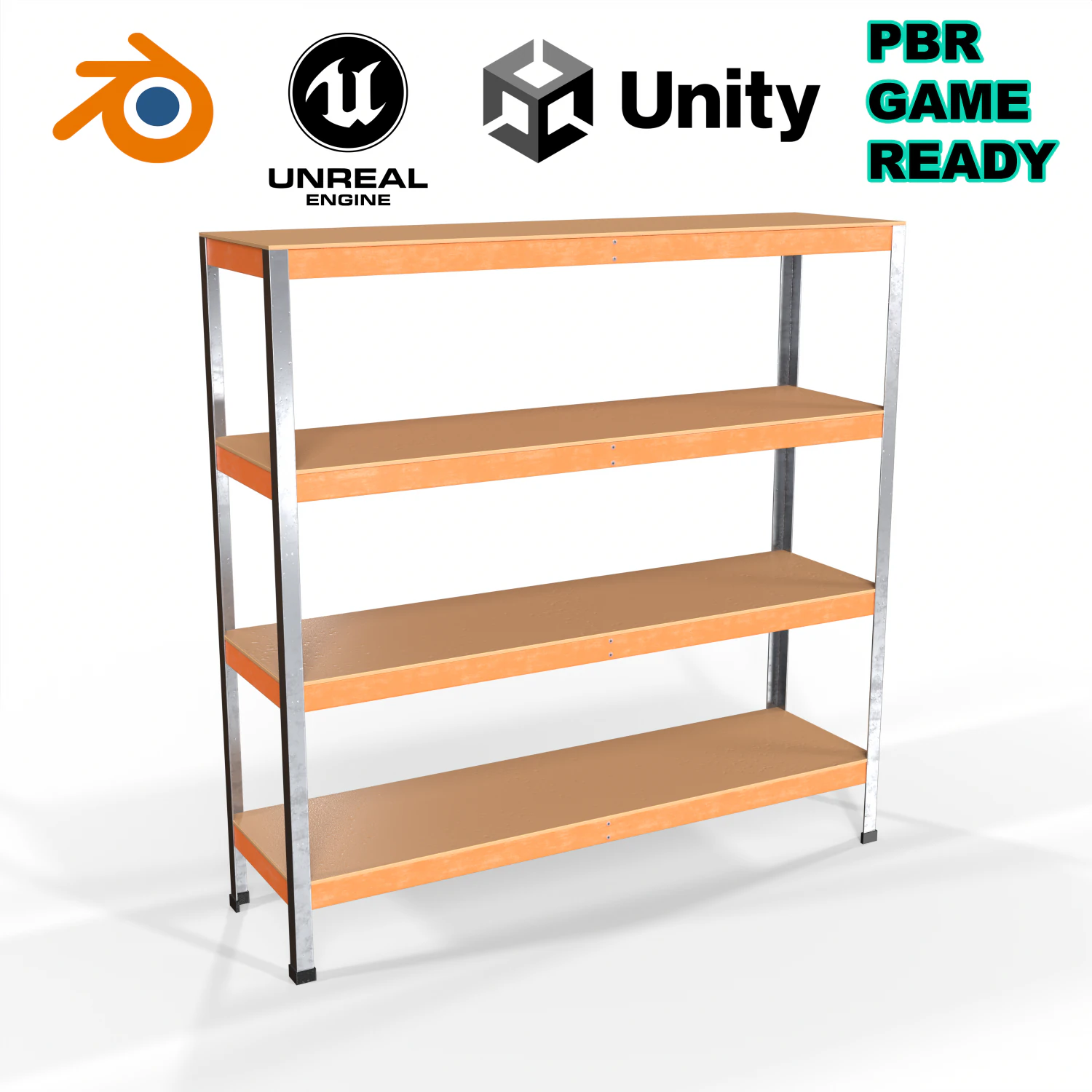 Shelf 3D Model .c4d .max .obj .3ds .fbx .stl .blend 