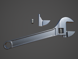 Adjustable wrench 3D 模型