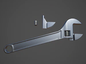 Adjustable wrench 3D Model
