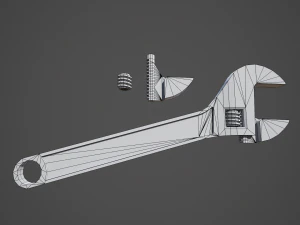Adjustable wrench 3D Model