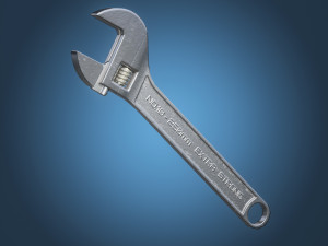 Adjustable wrench 3D 模型