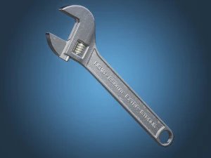 Adjustable wrench 3D Model