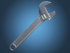 Adjustable wrench 3D 模型