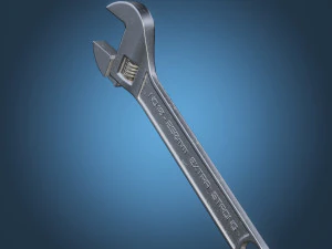 Adjustable wrench 3D Model
