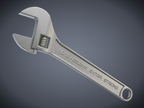 Adjustable wrench 3D 模型