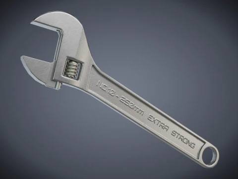 Adjustable wrench 3D Model