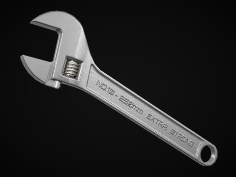 Adjustable wrench 3D 模型