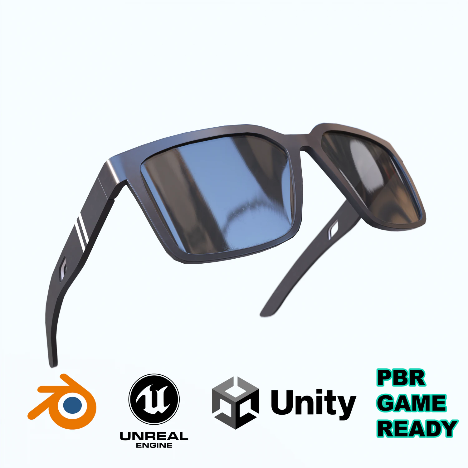 G&uuml;neş g&ouml;zl&uuml;ğ&uuml; 3D Model .c4d .max .obj .3ds .fbx .stl .blend 