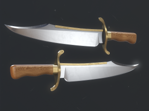 Knife Bowie Modelo 3D