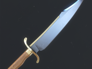 Knife Bowie Modelo 3D