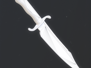 Knife Bowie Modelo 3D