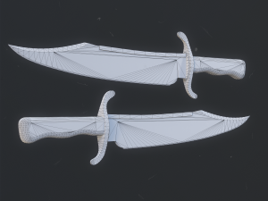 Knife Bowie Modelo 3D