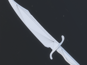 Knife Bowie Modelo 3D