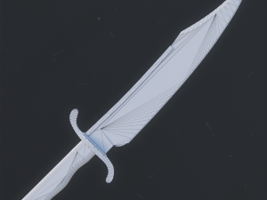 Knife Bowie Modelo 3D