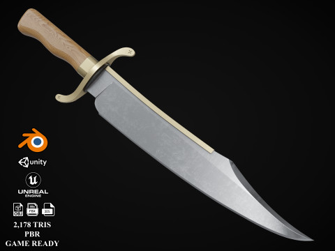Knife Bowie 3Dモデル