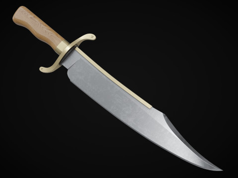 Knife Bowie Modelo 3D