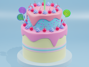 Birthday Cake Modelo 3D