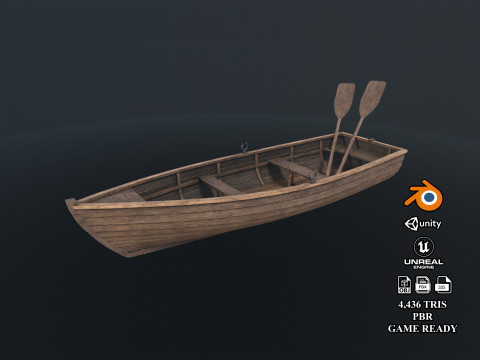 Rowboat 3D Модель