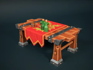 Stylized Table 3D Model