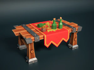 Stylized Table 3D Model