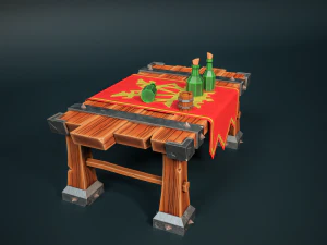 Stylized Table 3D Model