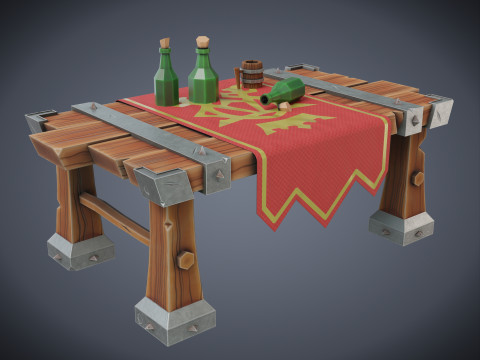 Stylized Table Model 3D