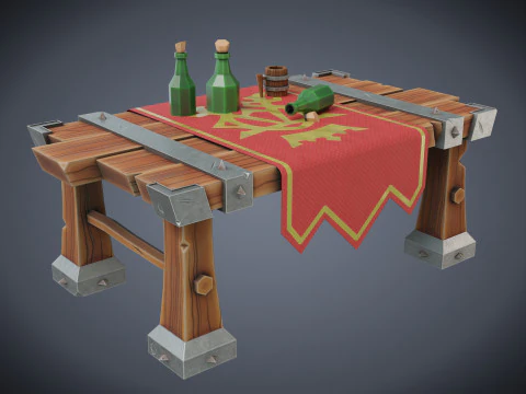 Stylized Table 3D Model