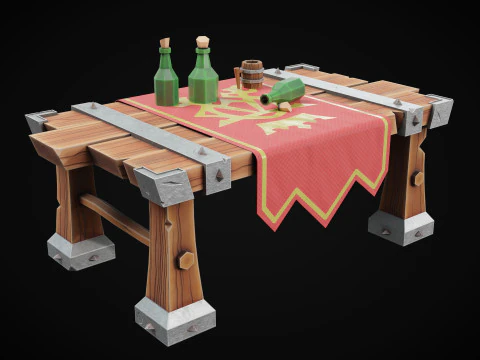 Stylized Table 3D Model