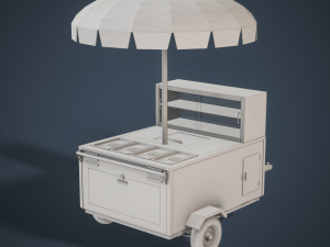 Hot Dog Cart Modelo 3D