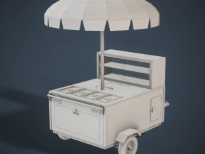 Hot Dog Cart 3D Model