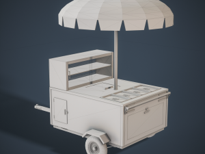 Hot Dog Cart Modelo 3D