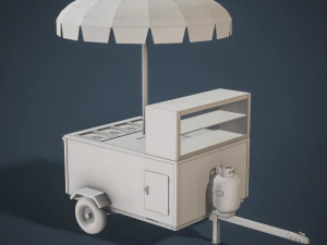 Hot Dog Cart 3D Model