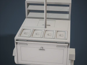 Hot Dog Cart 3D Model