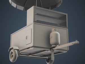 Hot Dog Cart Modelo 3D