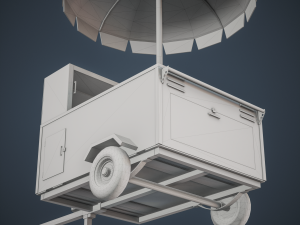 Hot Dog Cart Modelo 3D