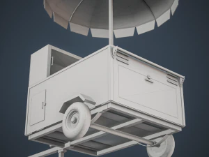 Hot Dog Cart 3D Model