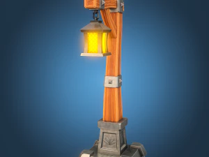 Stylized Lamp post 3D Model