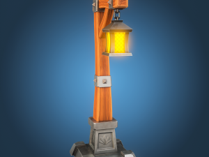 Stylized Lamp post 3D Model
