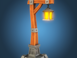 Stylized Lamp post 3D Model